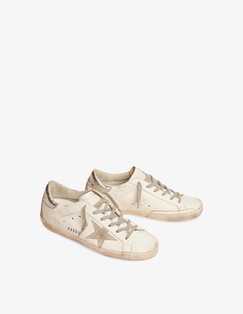 Golden Goose Sneakers In Pelle Super-Star - Bianco