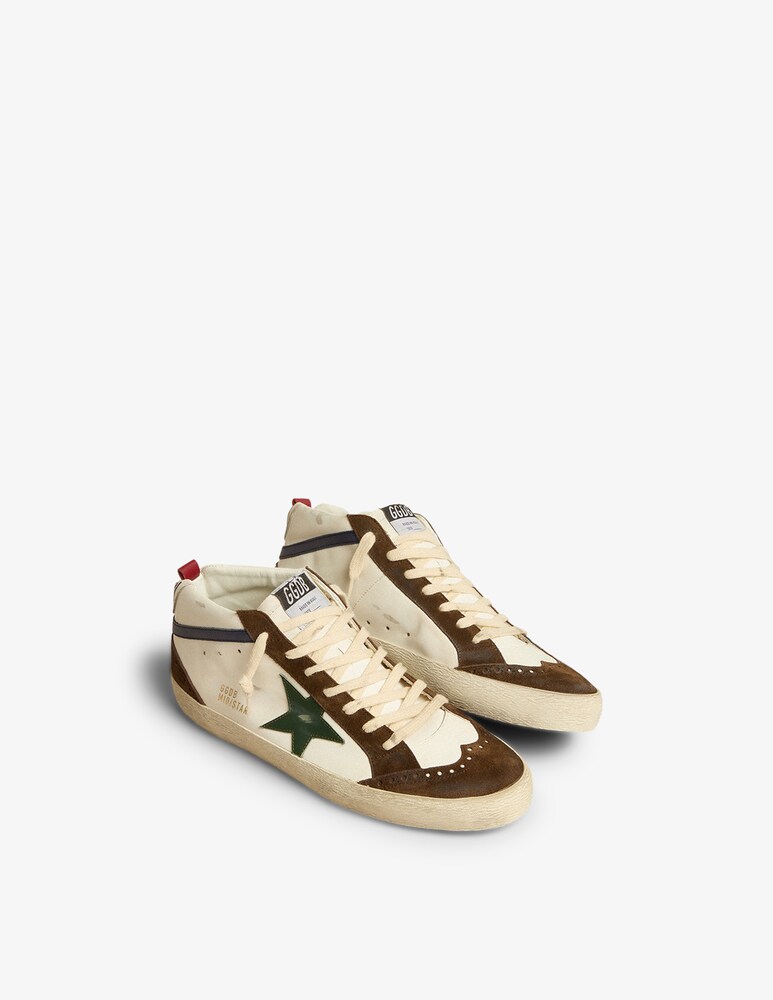 Golden Goose Sneakers Mid Upper Star Suede And Nappa