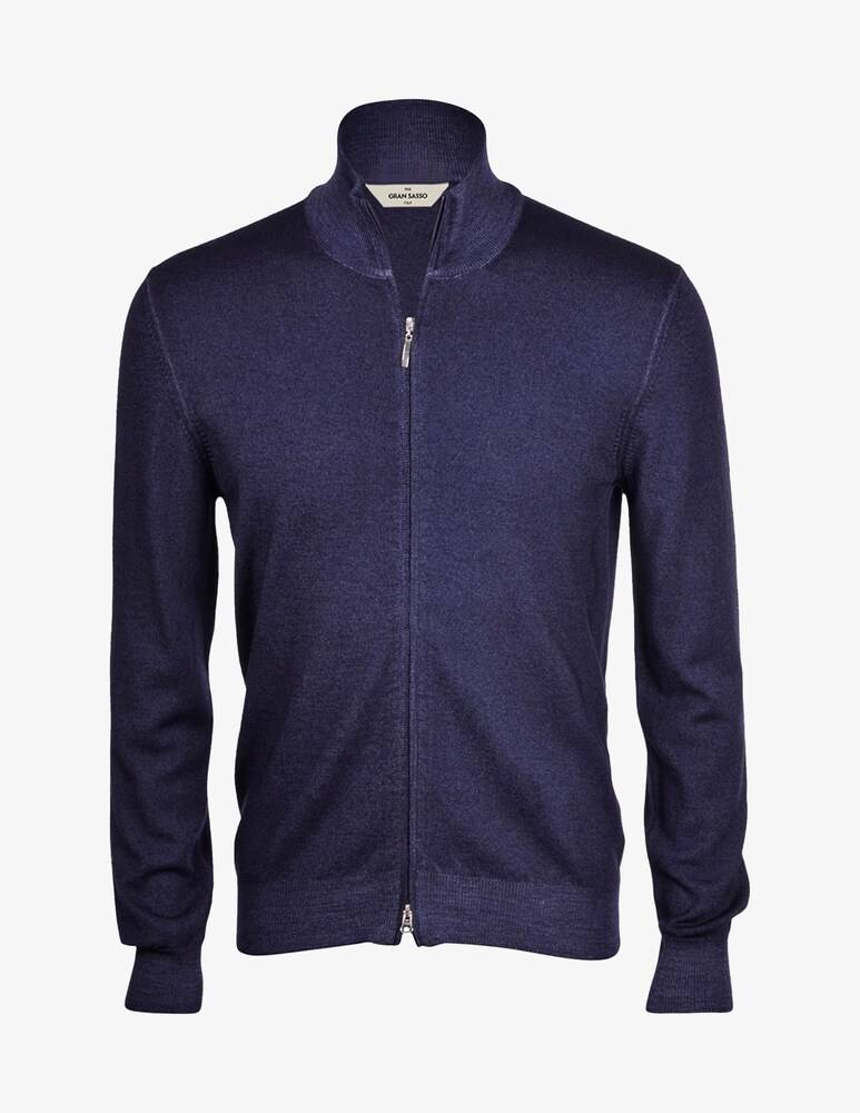 Gran Sasso Cardigan con zip lavato