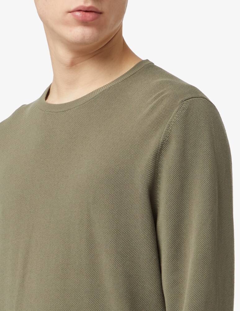Gran Sasso Maglia Girocollo Cotone Nido D'ape F14