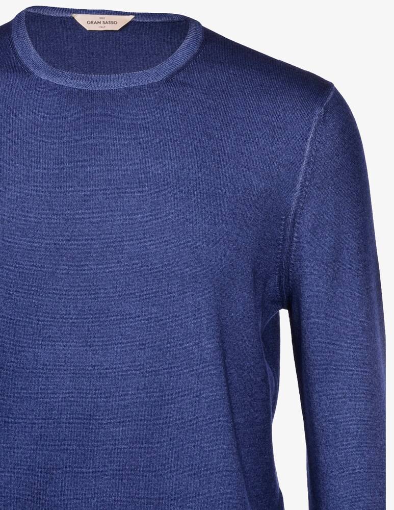 Gran Sasso Maglia Girocollo In Merino Lavato