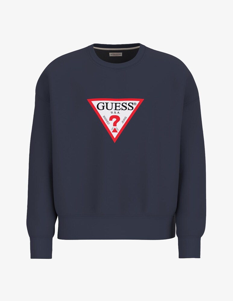 Guess Jeans Felpa girocollo big triangle