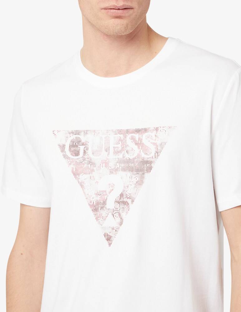 Guess Maglietta Big Logo Triangolo Fantasia