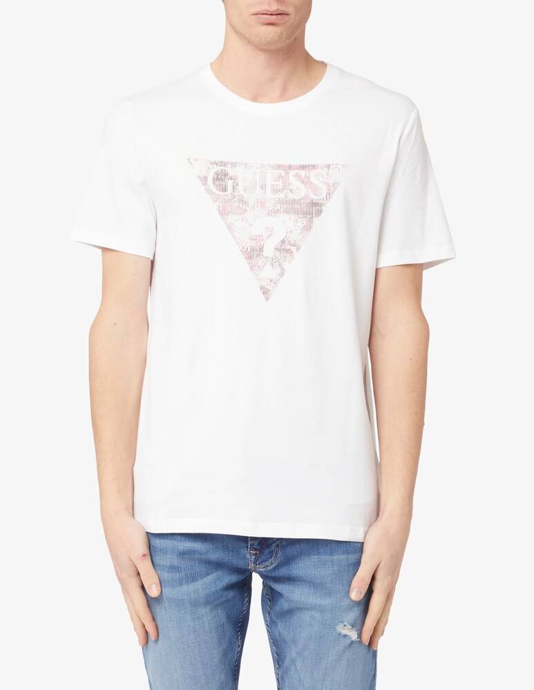 Guess Maglietta big logo triangolo fantasia