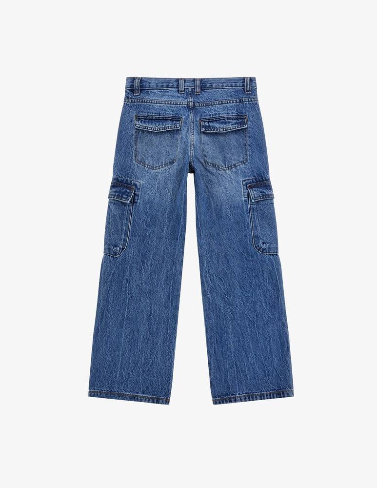 Guess Pantaloni Cargo Rigidi In Denim