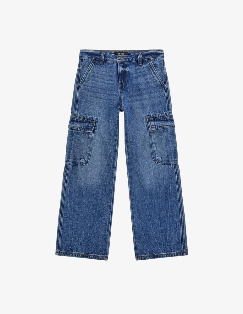 Guess Pantaloni cargo rigidi in denim