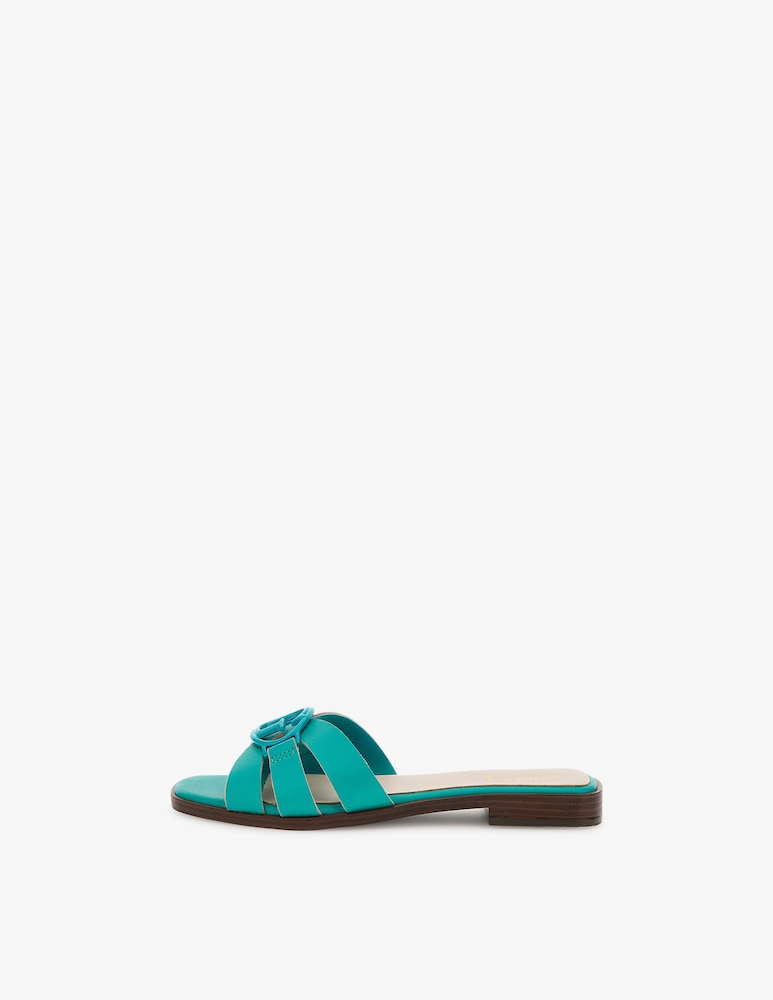 Guess Sandali bassi in pelle con logo