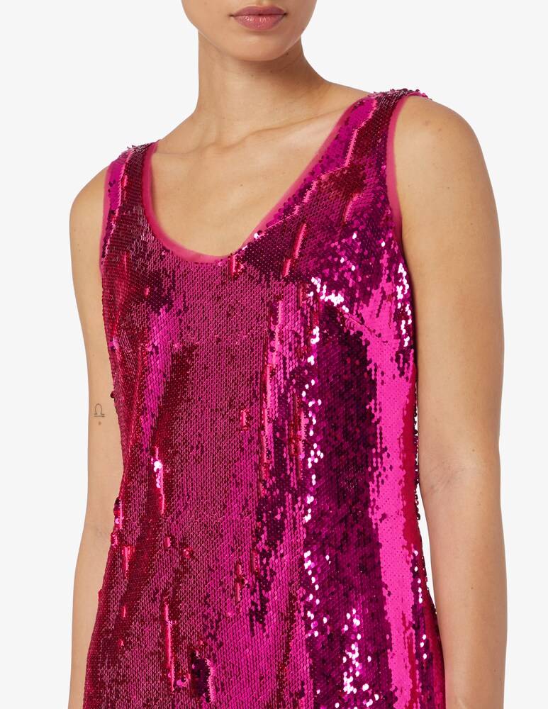 HALSTON Vestito Corto Con Paillettes Aishia