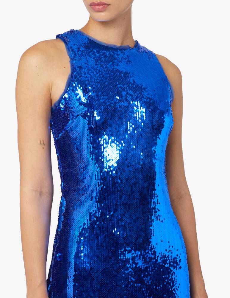 HALSTON Vestito Lungo Con Paillettes Hasia