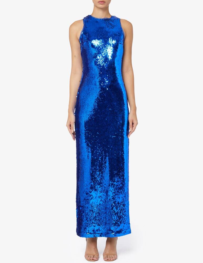 HALSTON Vestito lungo con paillettes Hasia