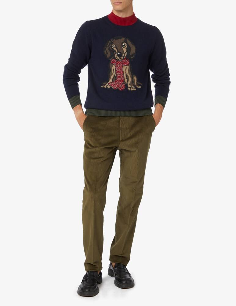 Harmont & Blaine Maglia Intarsio Bassotto Con Sciarpa