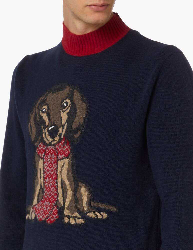Harmont & Blaine Maglia Intarsio Bassotto Con Sciarpa