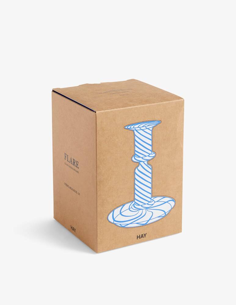 Hay Flare Stripe Milk M Portacandele - Blu