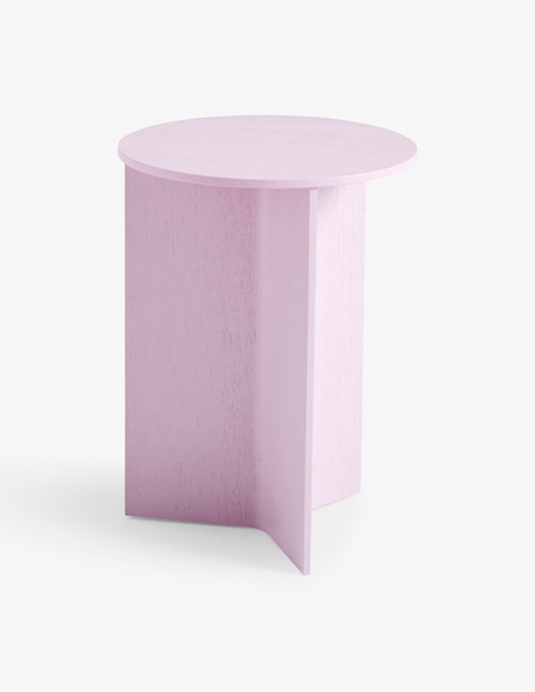 Hay Slit Tavolo Wood Round High - Rosa