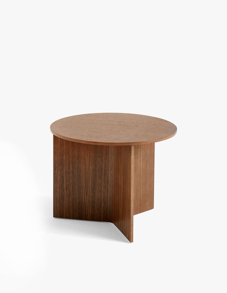 Hay Slit Tavolo Wood Round - Marrone