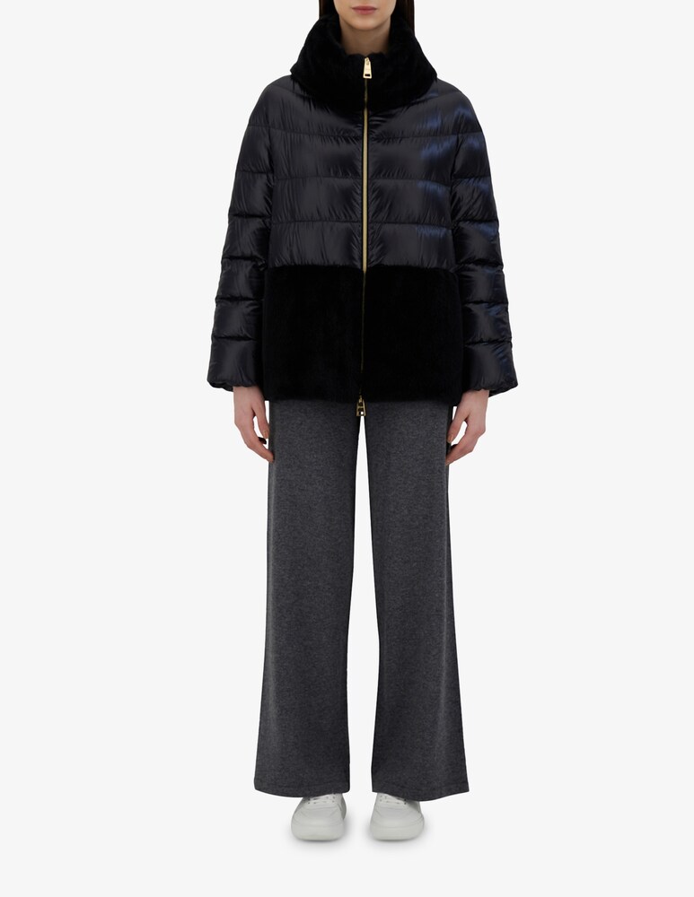 Herno Cappa Con Dettaglio In Pelliccia Finta