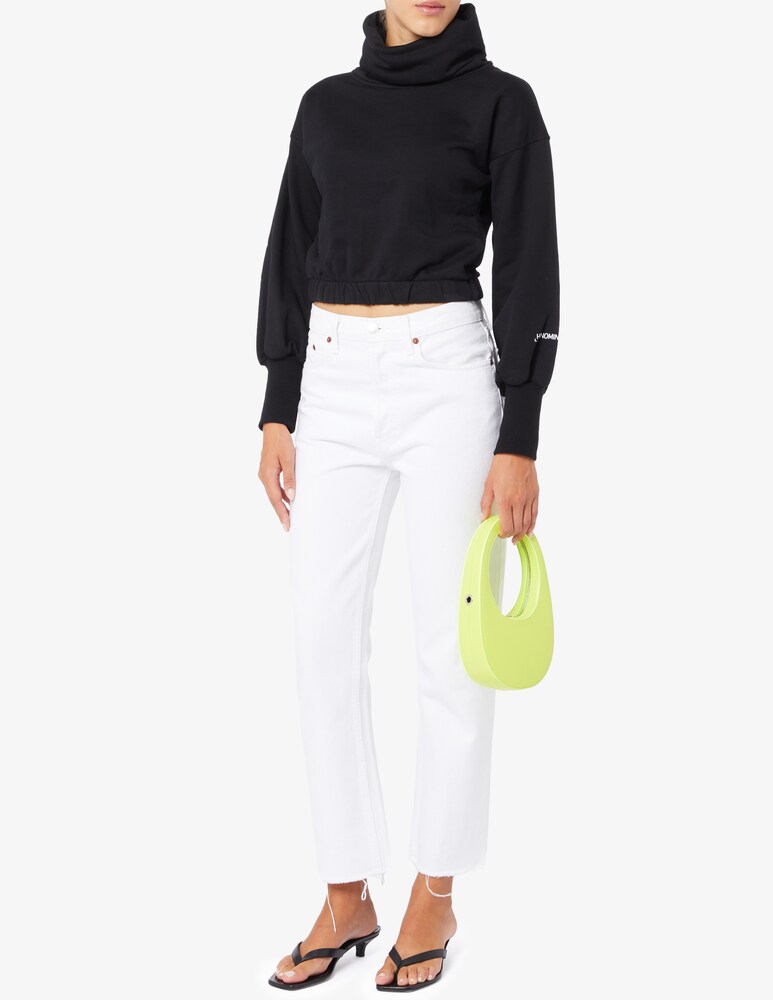HINNOMINATE Felpa Crop A Collo Alto
