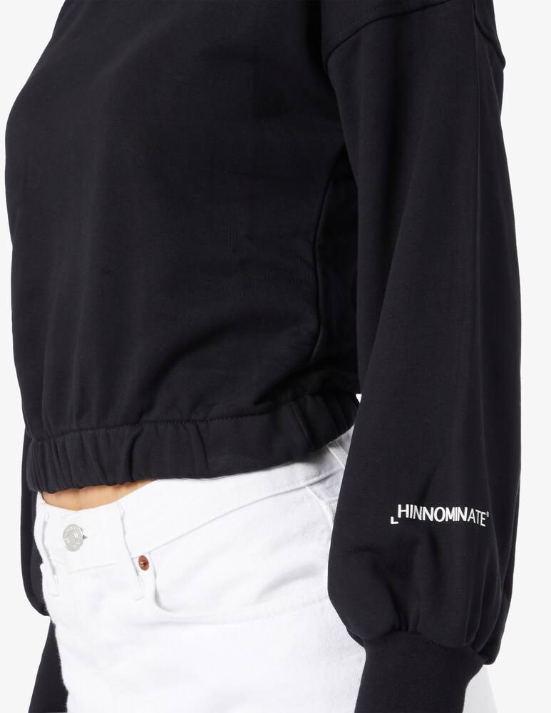 HINNOMINATE Felpa Crop A Collo Alto
