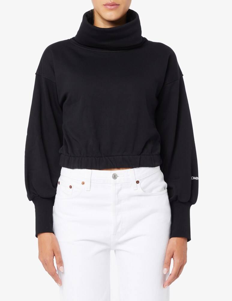 HINNOMINATE Felpa crop a collo alto