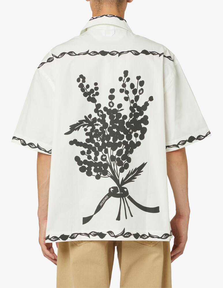 Jacquemus Camicia Maniche Corte Jean Mimosa Stampe