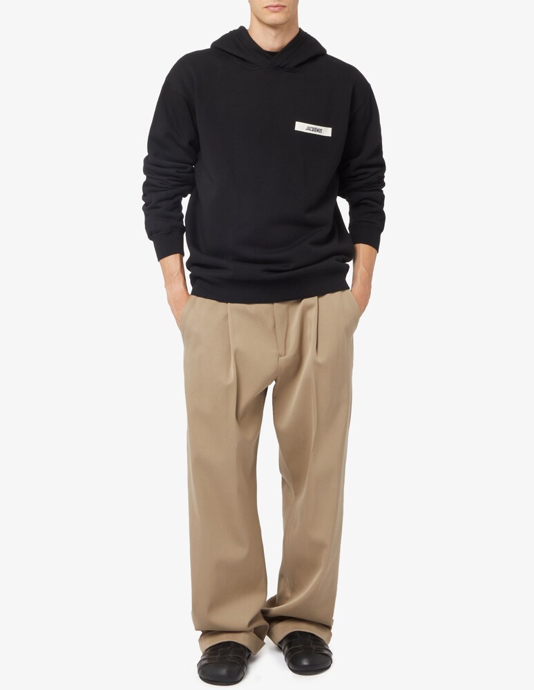 Jacquemus Felpa Cappuccio Con Logo Piccolo