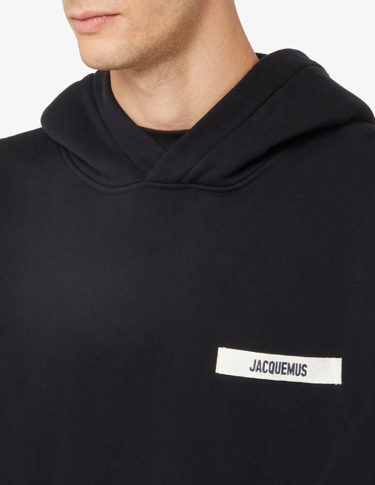 Jacquemus Felpa Cappuccio Con Logo Piccolo