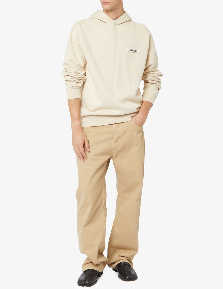 Jacquemus Felpa Cappuccio Con Logo Piccolo