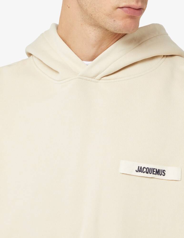 Jacquemus Felpa Cappuccio Con Logo Piccolo
