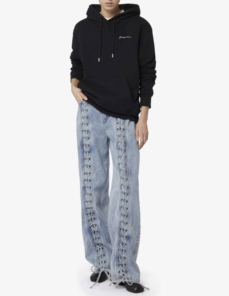 Jacquemus Felpa Con Cappuccio La Brode Logo