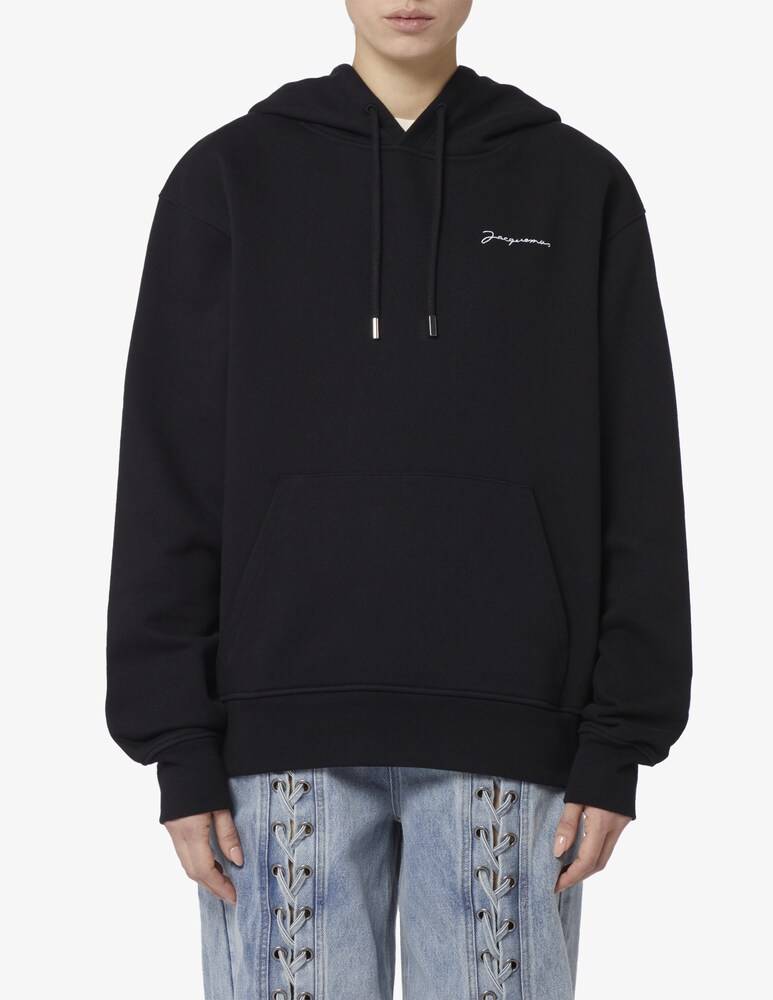 Jacquemus Felpa con cappuccio la brode logo