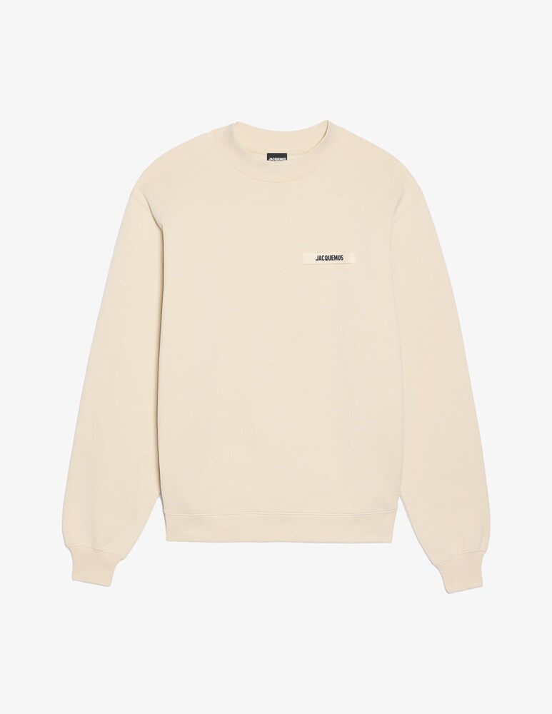Jacquemus Felpa girocollo piccolo logo patch