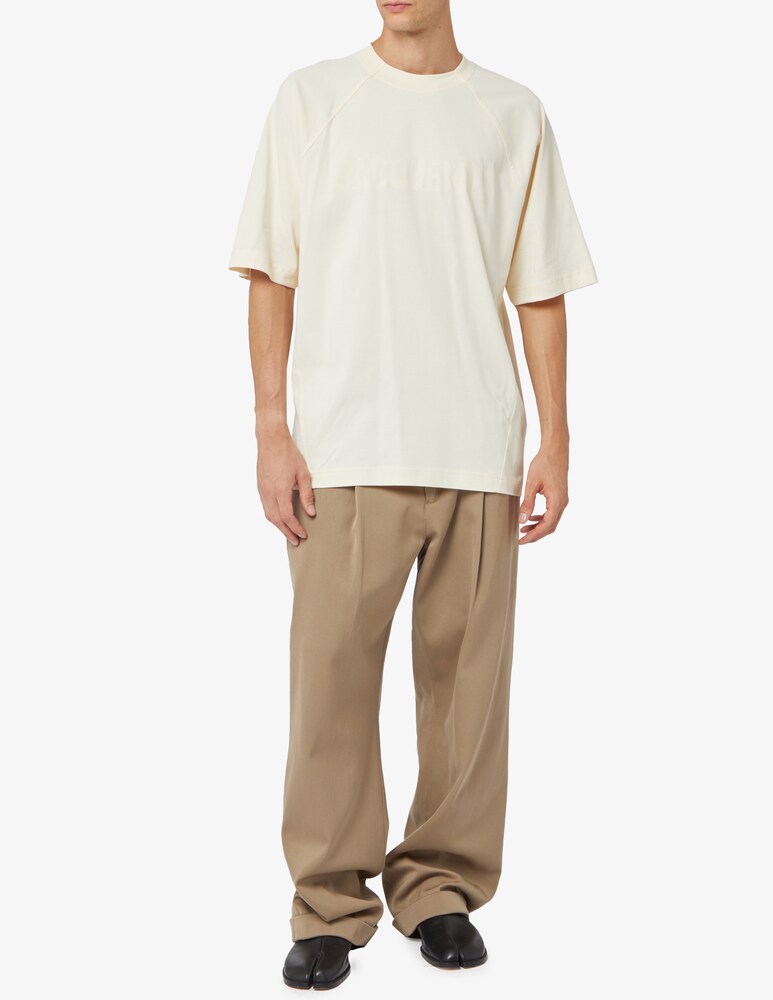 Jacquemus Maglietta Typo Logo Ton Sur Tone