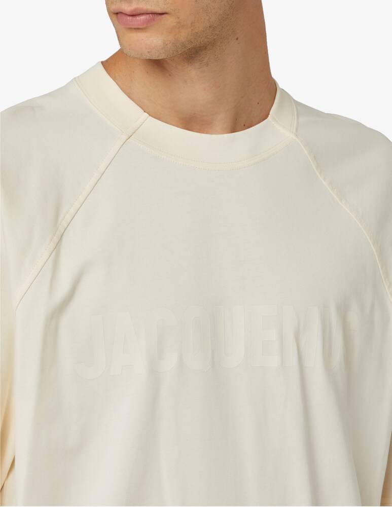 Jacquemus Maglietta Typo Logo Ton Sur Tone