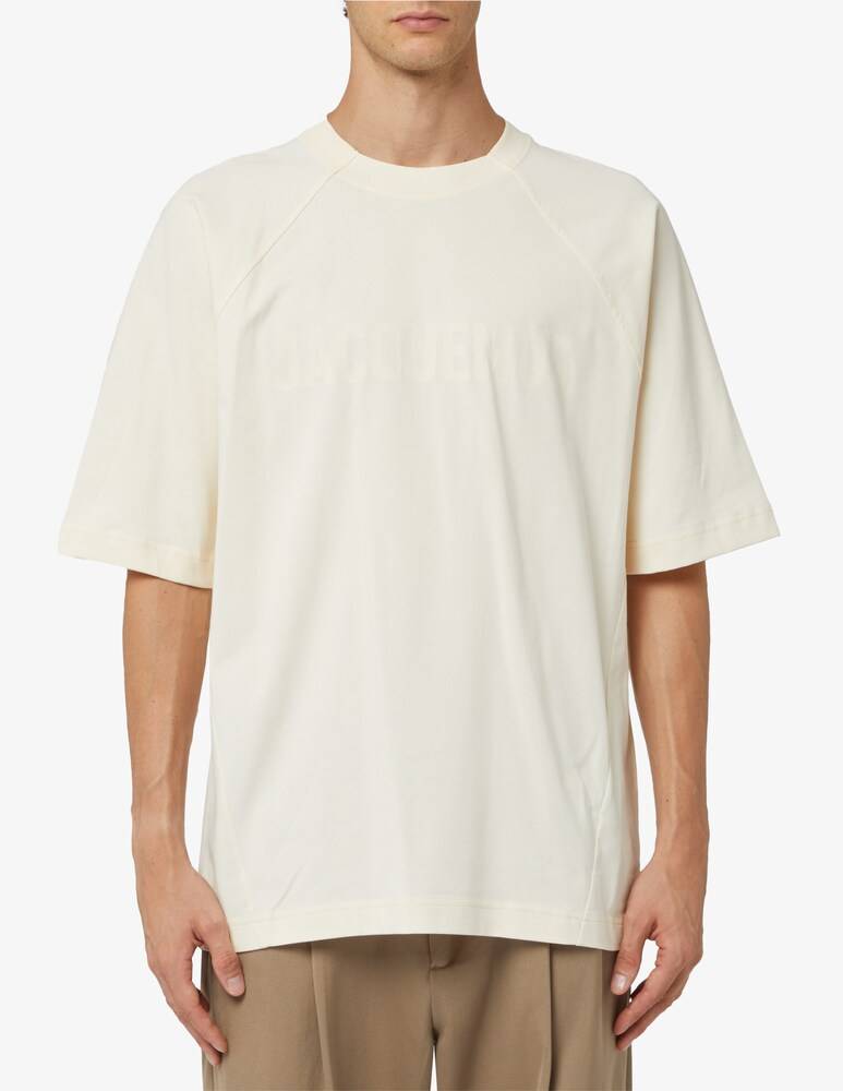 Jacquemus Maglietta typo logo ton sur tone