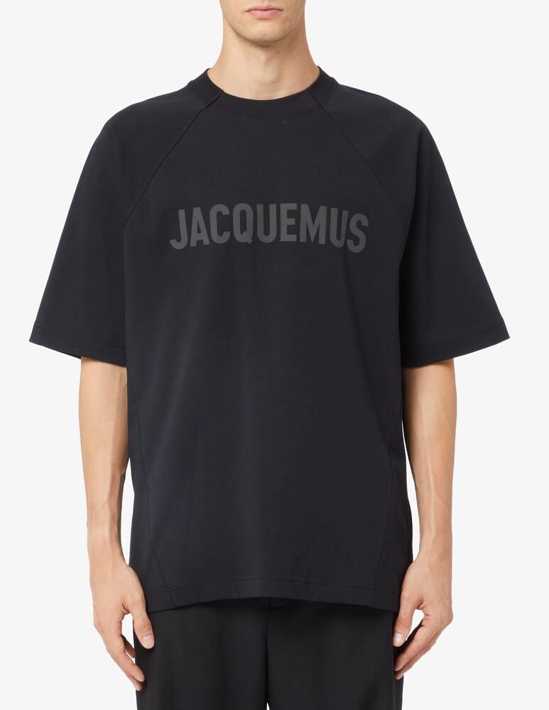 Jacquemus Maglietta typo logo ton sur tone