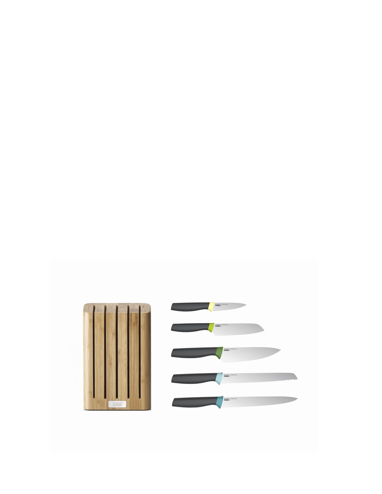 Joseph Joseph Elevate™ Set Di Coltelli Da 5 Pezzi Con Ceppo Portacoltelli - Multicolor