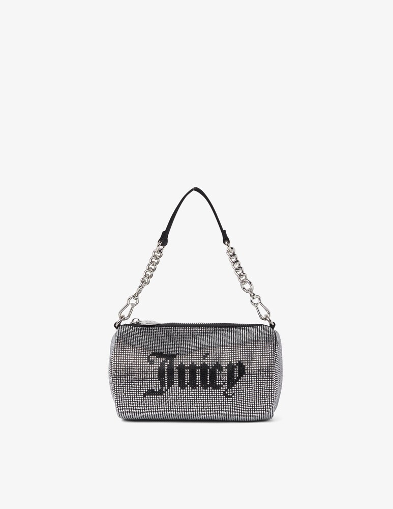 Juicy Couture Borsa baguette con strass Barrel