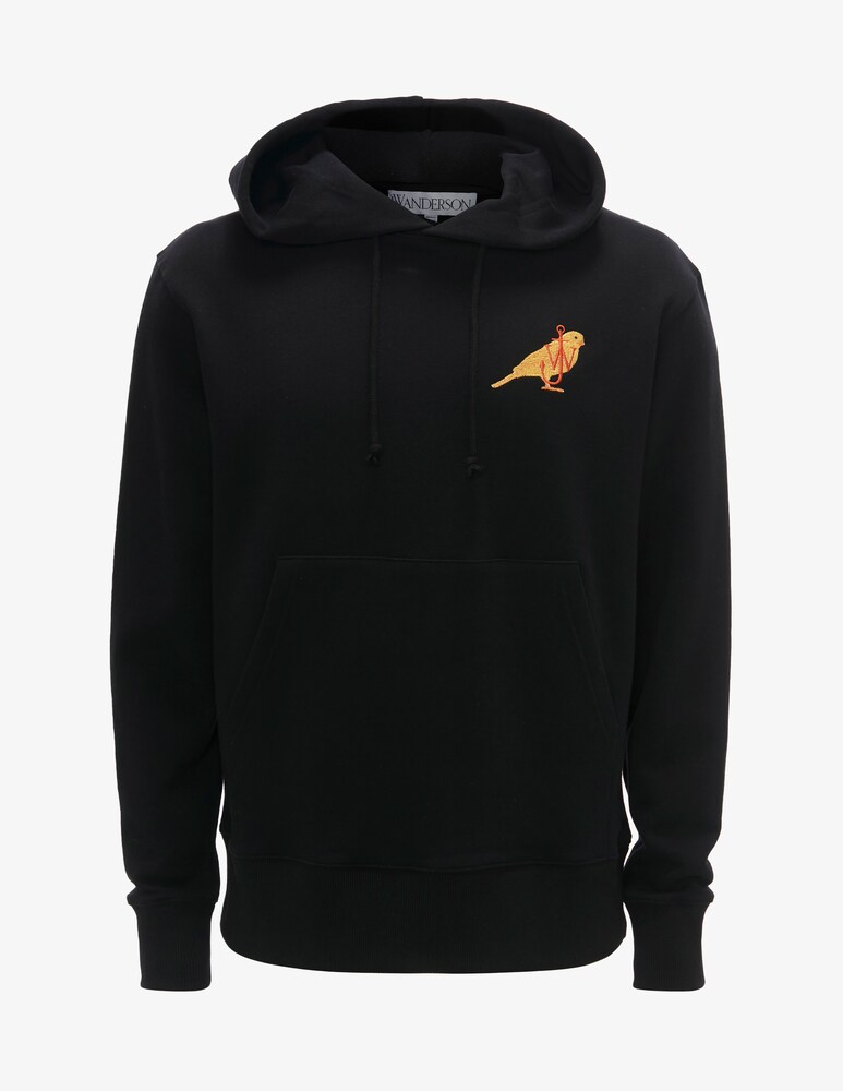 JW Anderson Felpa con cappuccio canarino embroidery