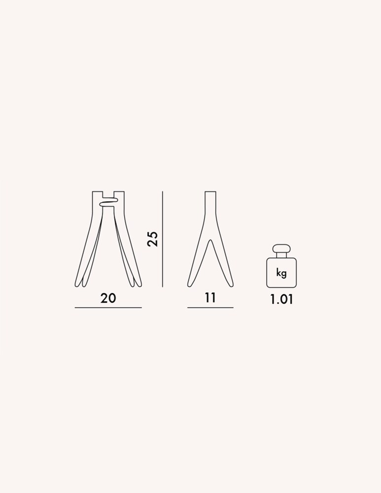 Kartell Abbracciaio, Candelabro - Nero