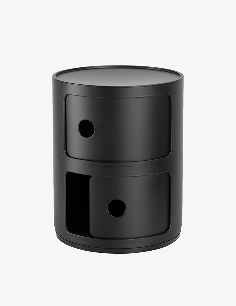 Kartell Componibile 2 Elementi MAT, Contenitore - Nero