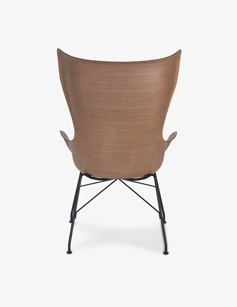 Kartell K/WOOD Legno Basic Veneer, Poltrona - Marrone