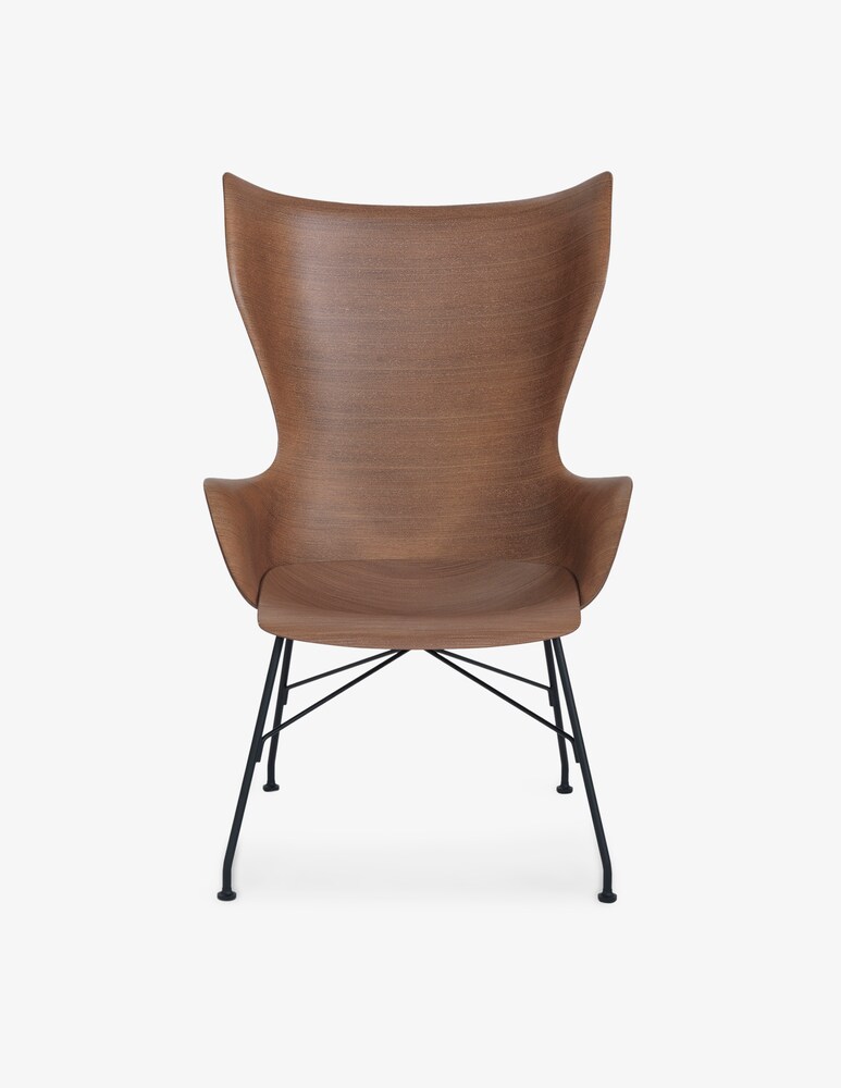 Kartell K/WOOD Legno Basic Veneer, poltrona - Marrone