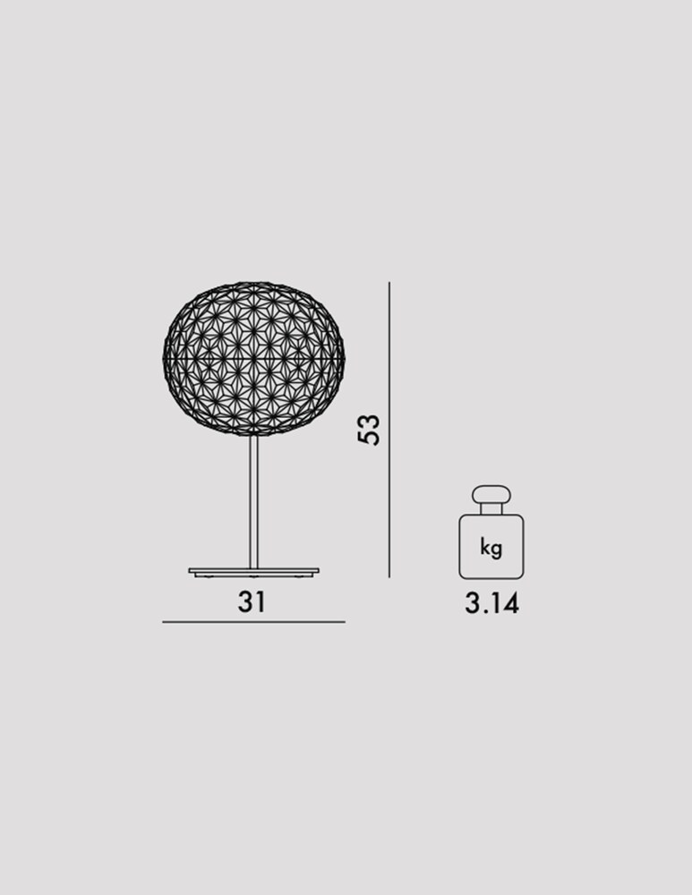 Kartell Planet Con Stelo Lampada Da Tavolo