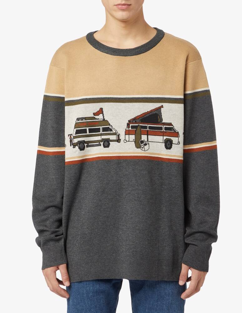 Kavu Maglia girocollo misto lana ricamo
