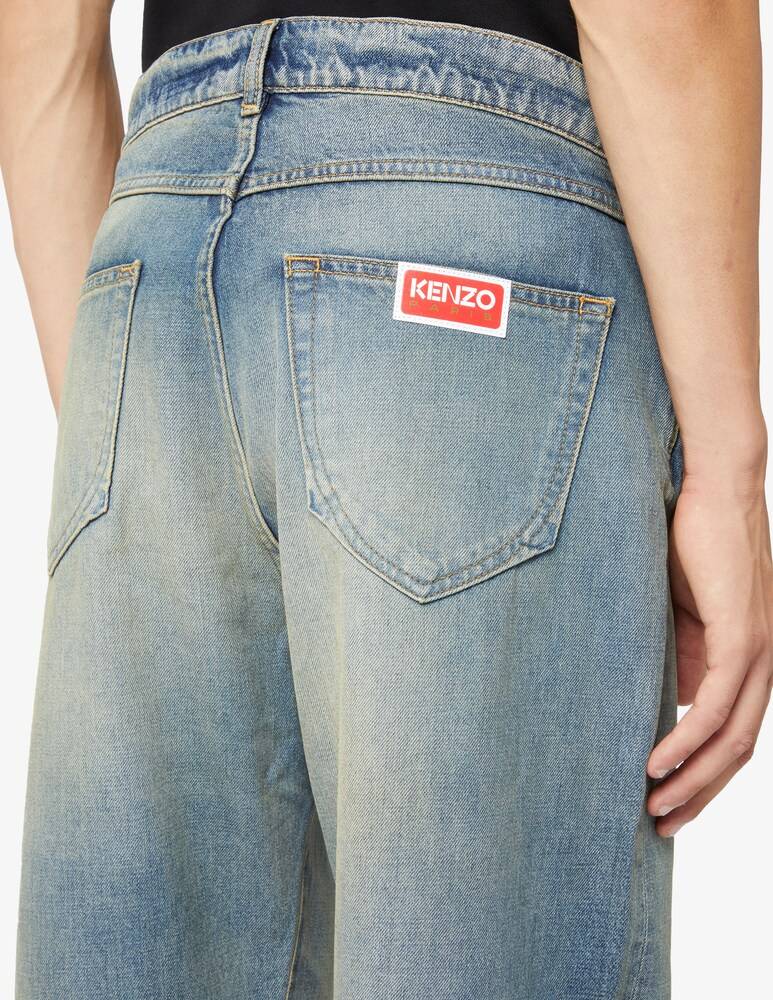 Kenzo Jeans Stone Bleach Gamba Dritta
