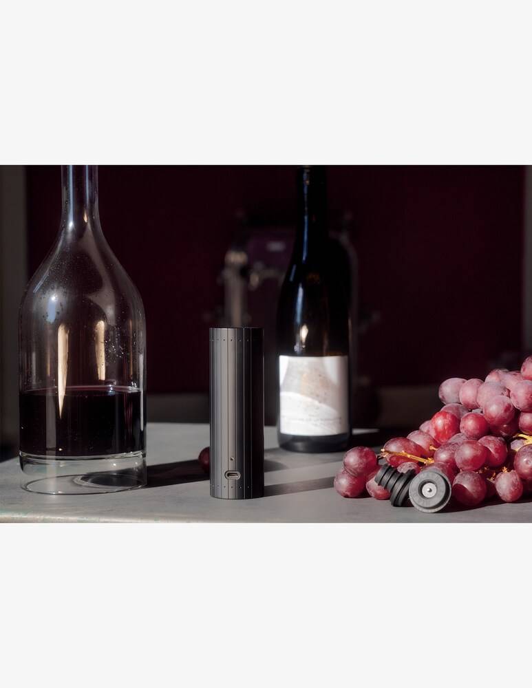 L'Atelier Du Vin Gard Vin On/Off Power Pompa Per Vuoto Elettronica Con Guarnizioni - Nero