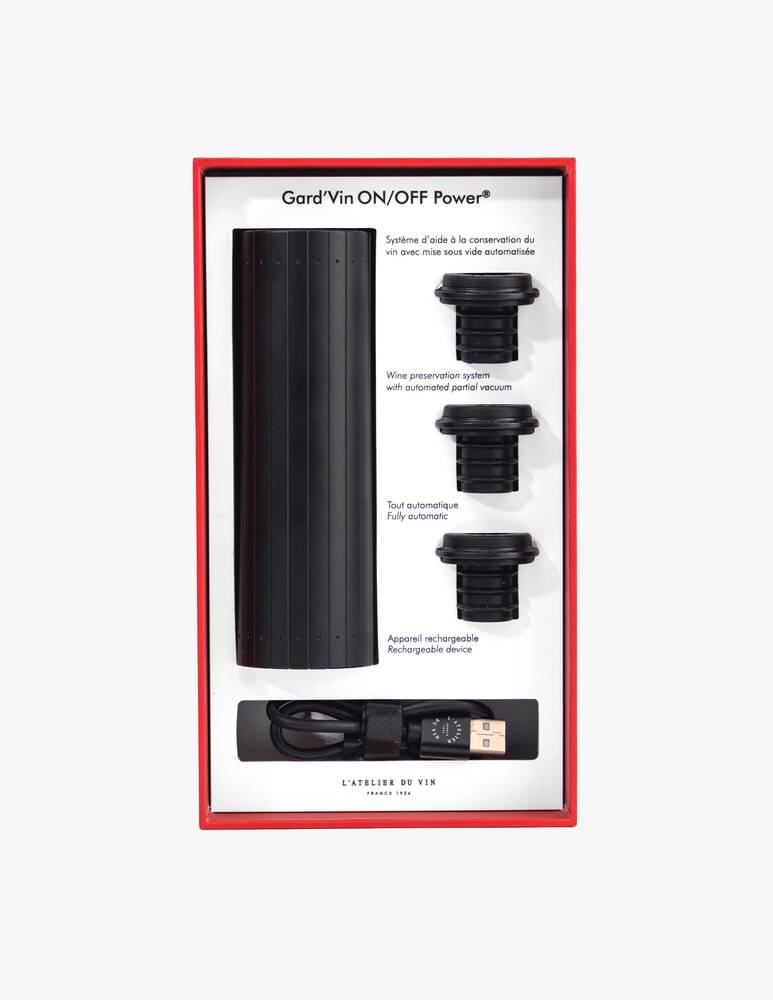 L'Atelier du Vin Gard Vin On/Off Power pompa per vuoto elettronica con guarnizioni - Nero