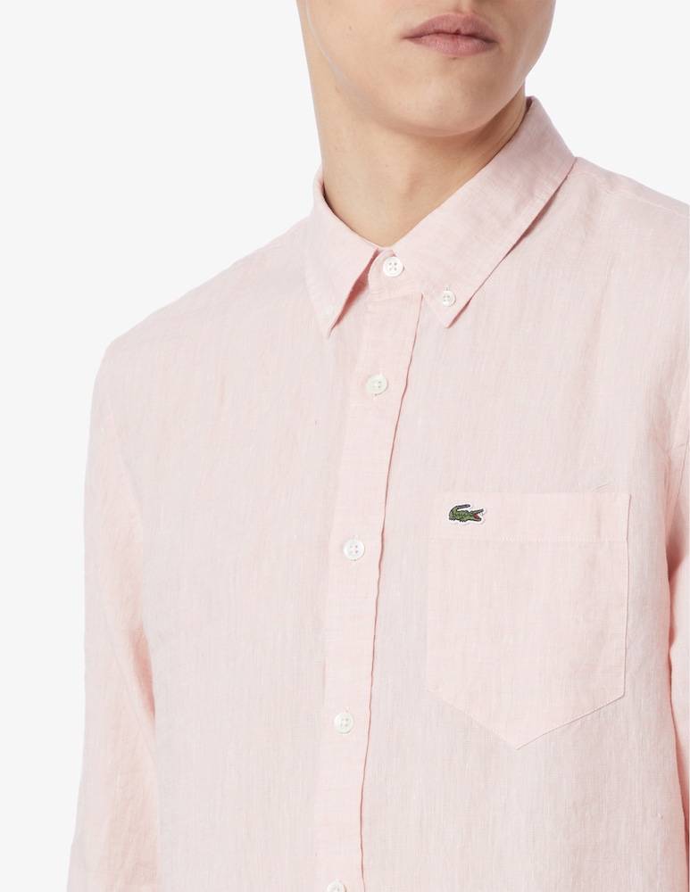 Lacoste Camicia In Lino Regular Fit