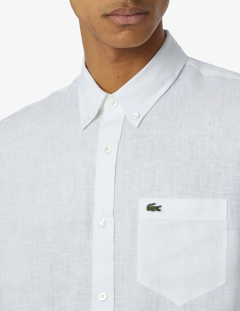 Lacoste Camicia In Lino Regular Fit