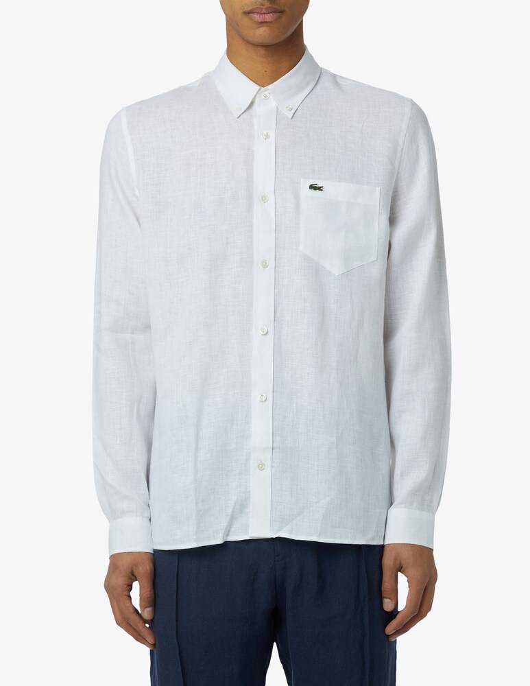 Lacoste Camicia in lino regular fit